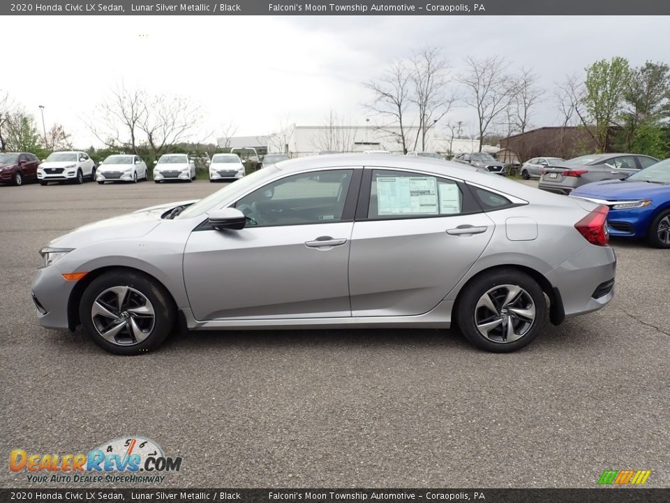 2020 Honda Civic LX Sedan Lunar Silver Metallic / Black Photo #3