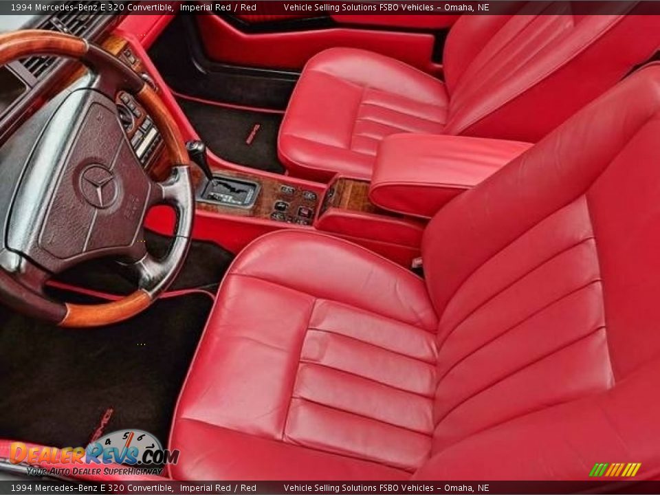 Red Interior - 1994 Mercedes-Benz E 320 Convertible Photo #2