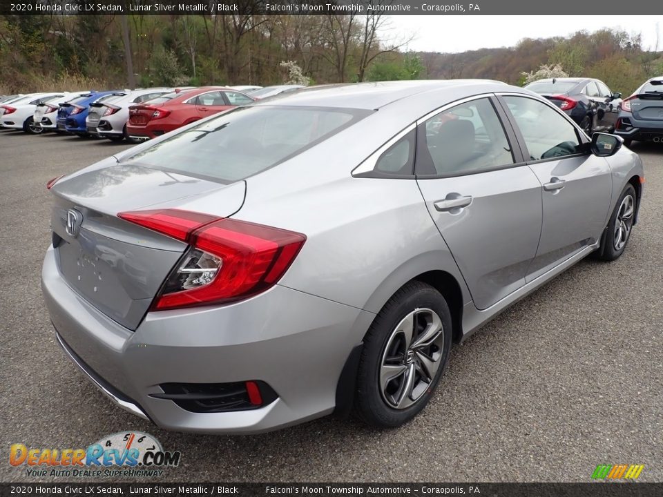 2020 Honda Civic LX Sedan Lunar Silver Metallic / Black Photo #6