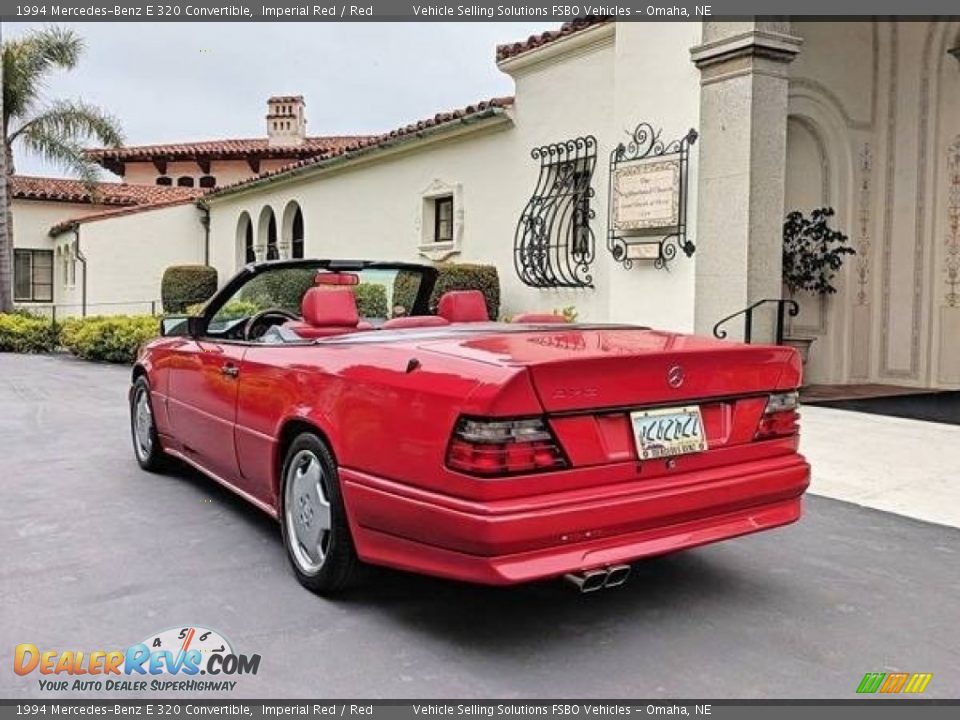 1994 Mercedes-Benz E 320 Convertible Imperial Red / Red Photo #6
