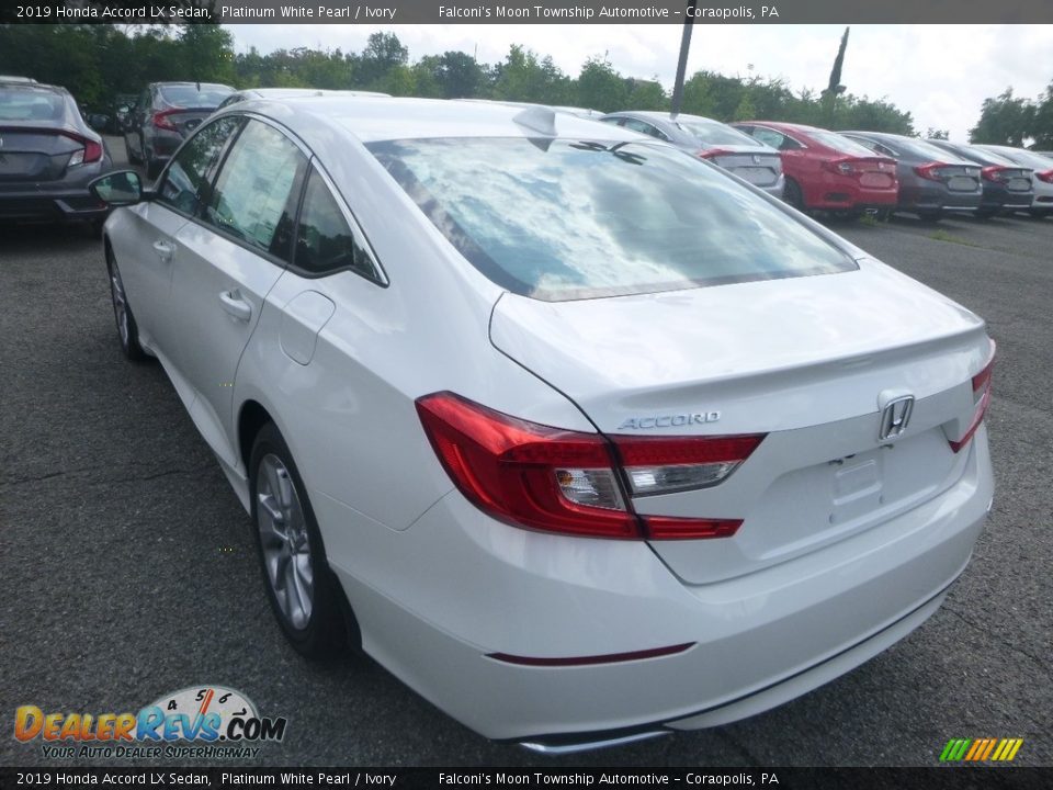 2019 Honda Accord LX Sedan Platinum White Pearl / Ivory Photo #3