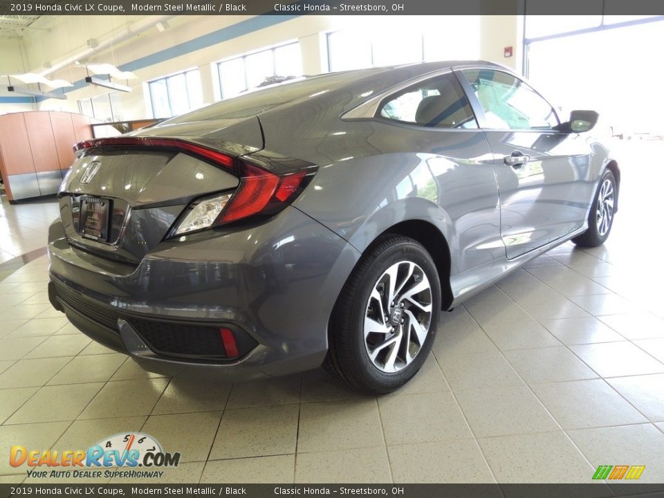 2019 Honda Civic LX Coupe Modern Steel Metallic / Black Photo #5