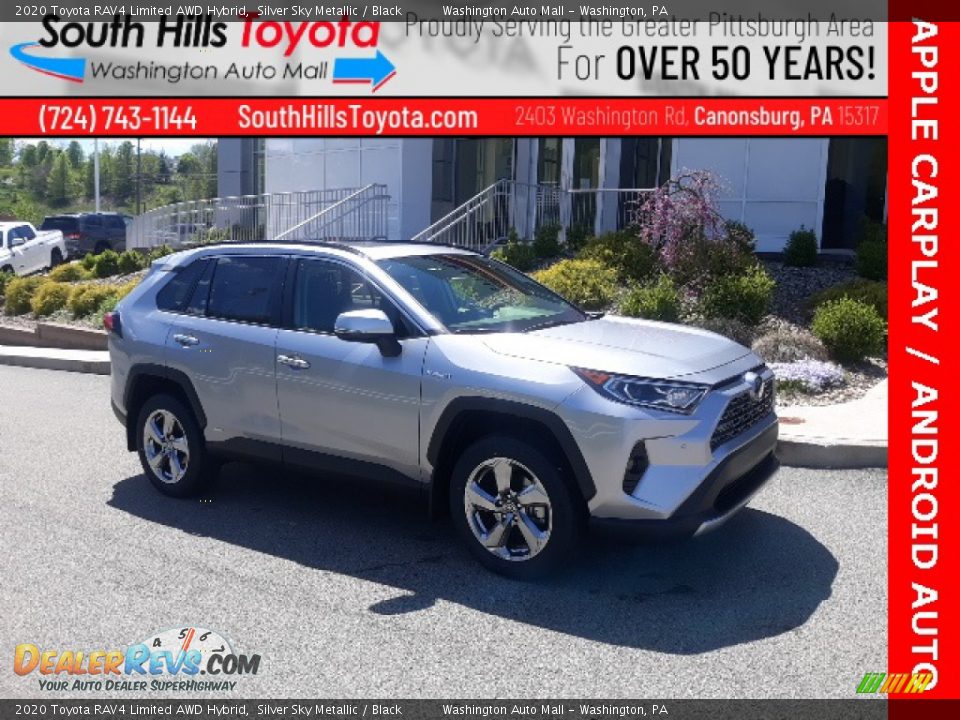 2020 Toyota RAV4 Limited AWD Hybrid Silver Sky Metallic / Black Photo #1