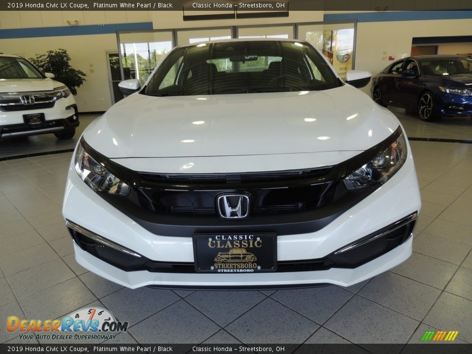 2019 Honda Civic LX Coupe Platinum White Pearl / Black Photo #2