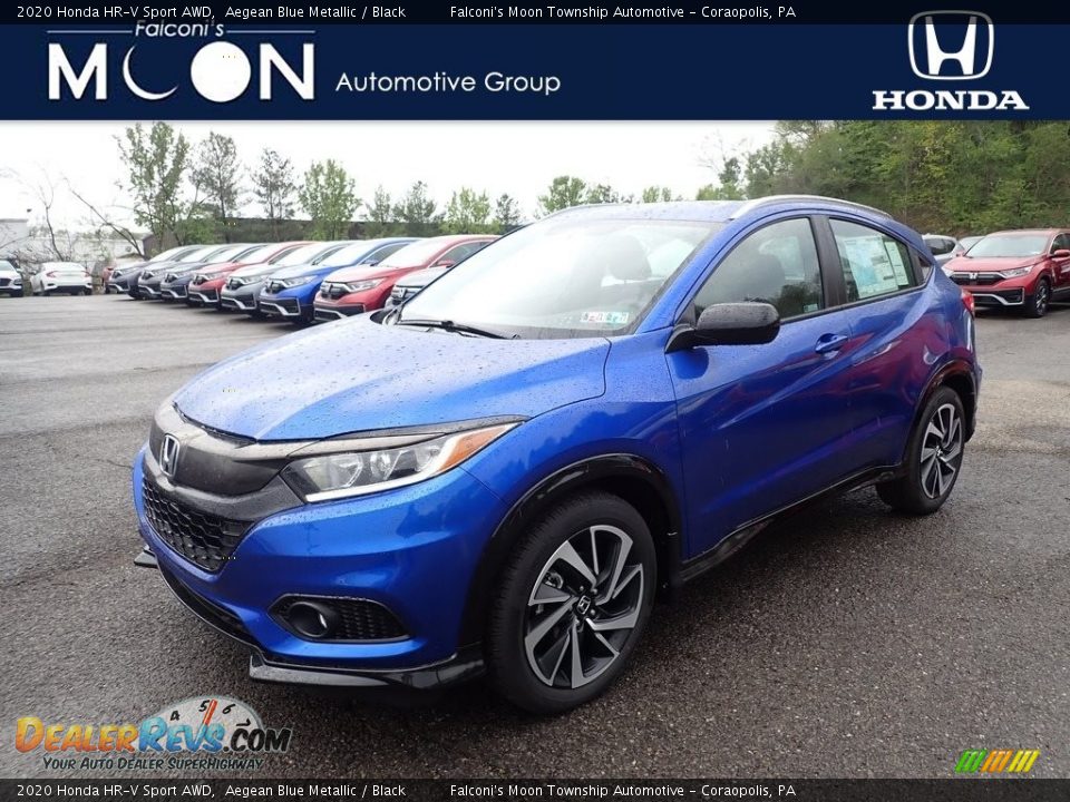 2020 Honda HR-V Sport AWD Aegean Blue Metallic / Black Photo #1