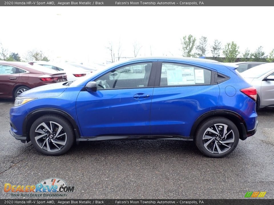 2020 Honda HR-V Sport AWD Aegean Blue Metallic / Black Photo #3