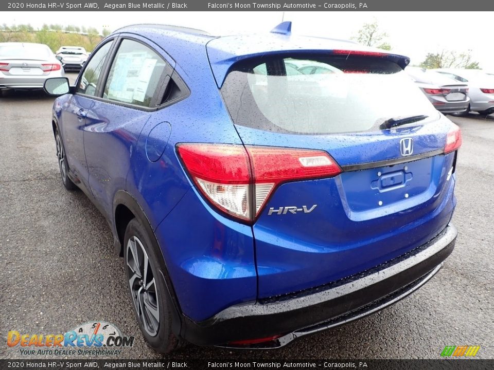 2020 Honda HR-V Sport AWD Aegean Blue Metallic / Black Photo #4