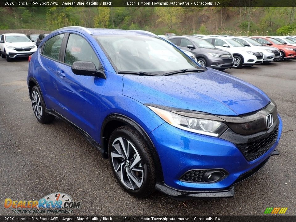 2020 Honda HR-V Sport AWD Aegean Blue Metallic / Black Photo #7