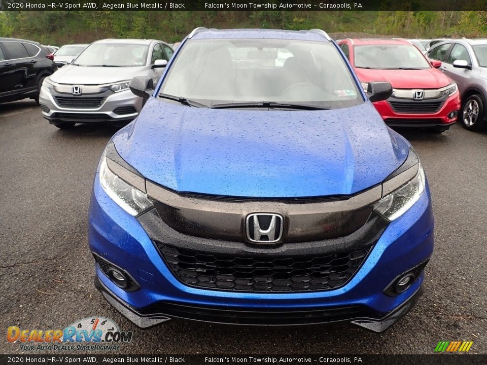 2020 Honda HR-V Sport AWD Aegean Blue Metallic / Black Photo #8