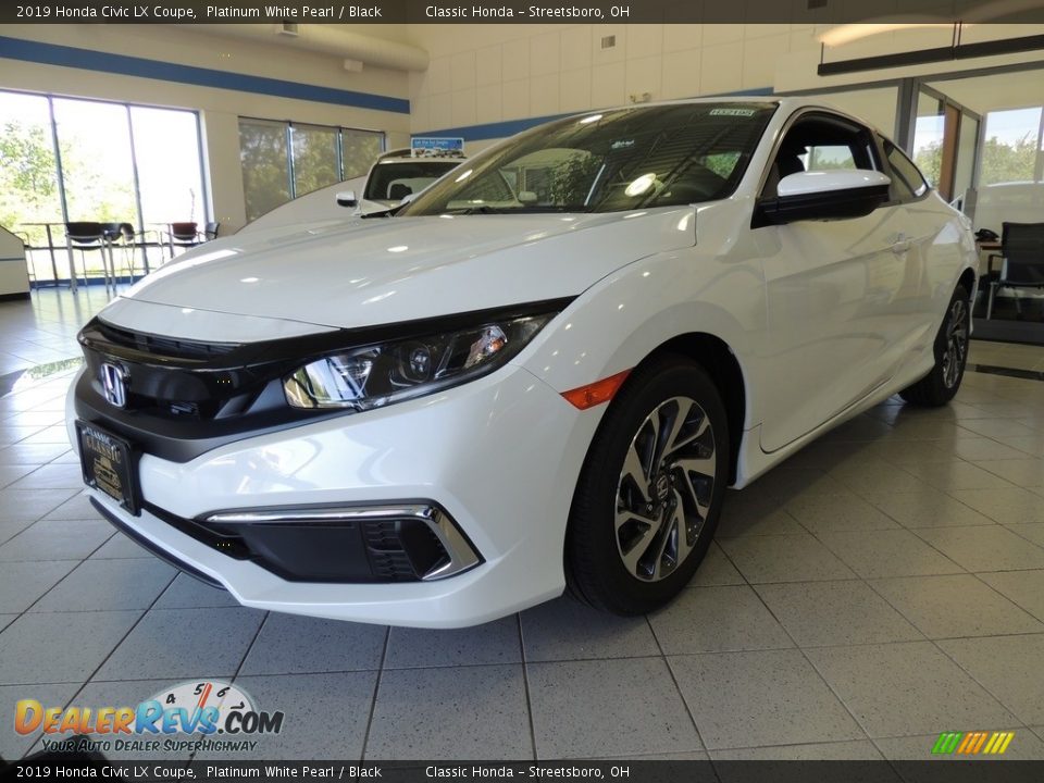 2019 Honda Civic LX Coupe Platinum White Pearl / Black Photo #1