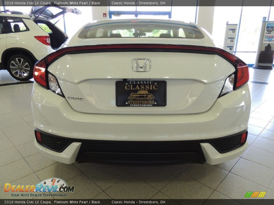 2019 Honda Civic LX Coupe Platinum White Pearl / Black Photo #5