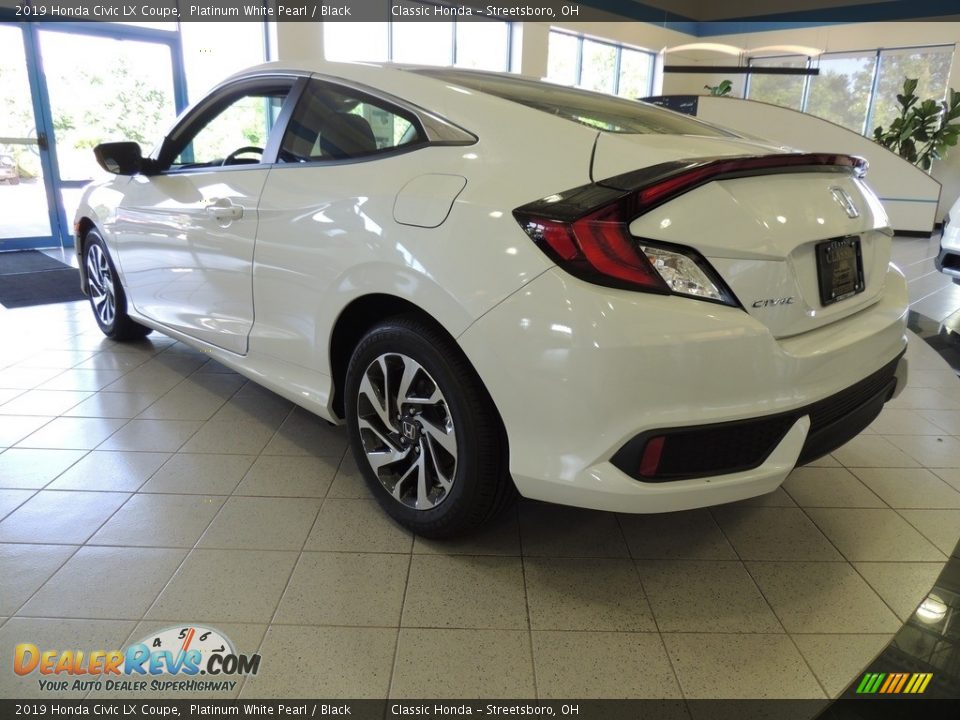 2019 Honda Civic LX Coupe Platinum White Pearl / Black Photo #6