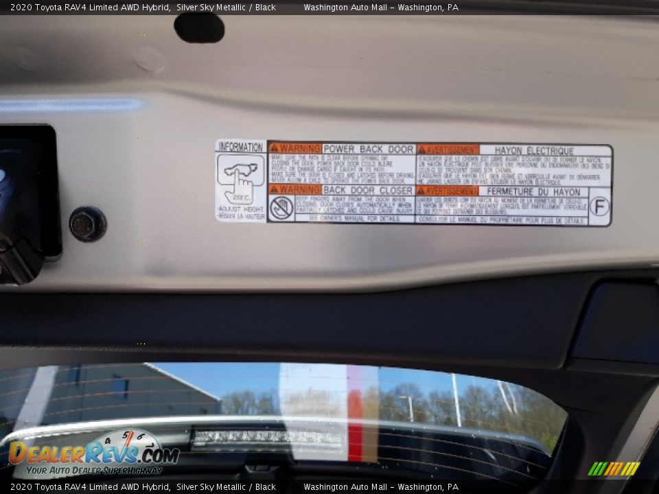 2020 Toyota RAV4 Limited AWD Hybrid Silver Sky Metallic / Black Photo #36