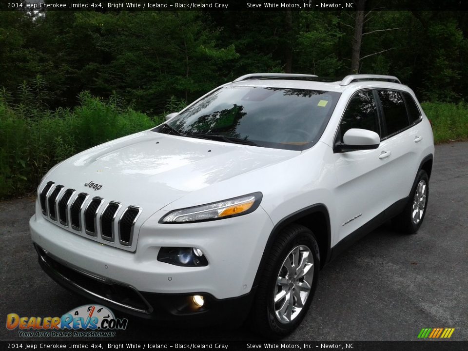 2014 Jeep Cherokee Limited 4x4 Bright White / Iceland - Black/Iceland Gray Photo #2