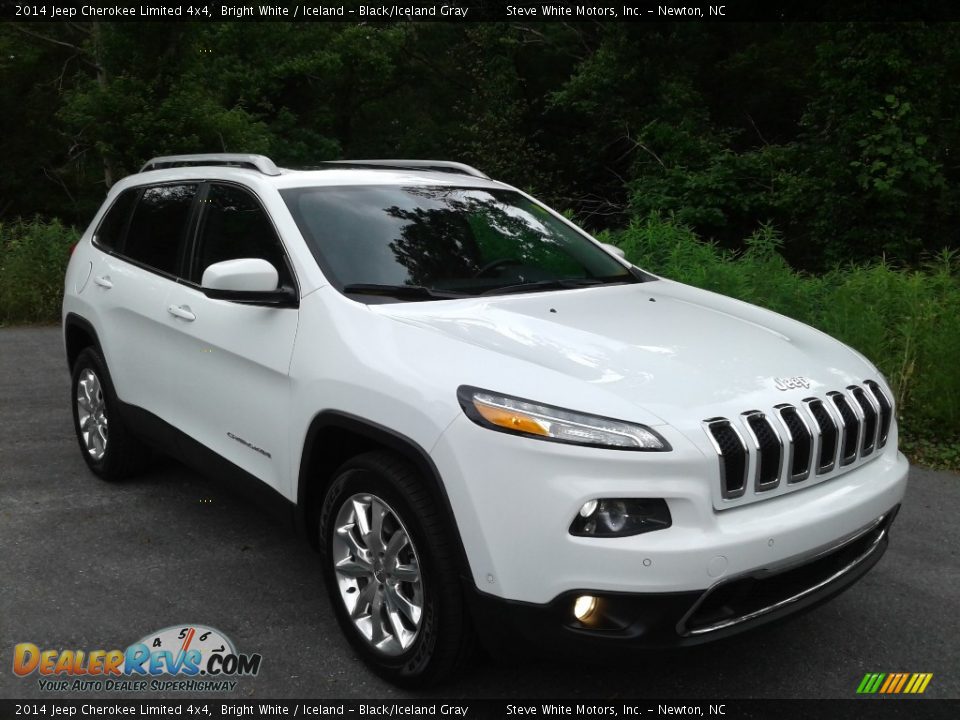 2014 Jeep Cherokee Limited 4x4 Bright White / Iceland - Black/Iceland Gray Photo #4