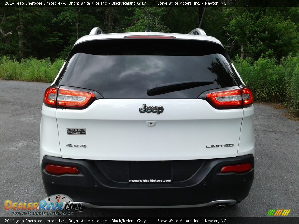 2014 Jeep Cherokee Limited 4x4 Bright White / Iceland - Black/Iceland Gray Photo #7