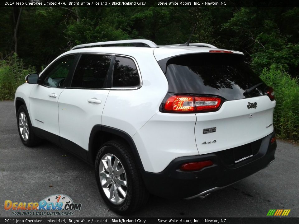 2014 Jeep Cherokee Limited 4x4 Bright White / Iceland - Black/Iceland Gray Photo #8