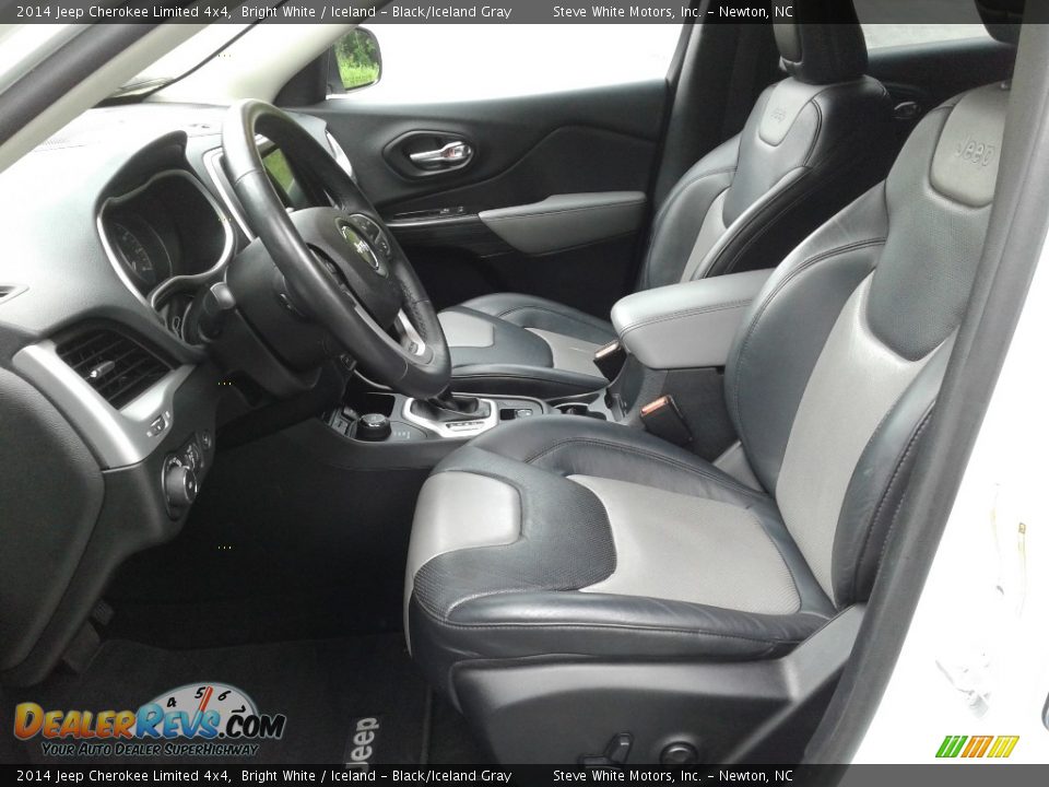 2014 Jeep Cherokee Limited 4x4 Bright White / Iceland - Black/Iceland Gray Photo #10