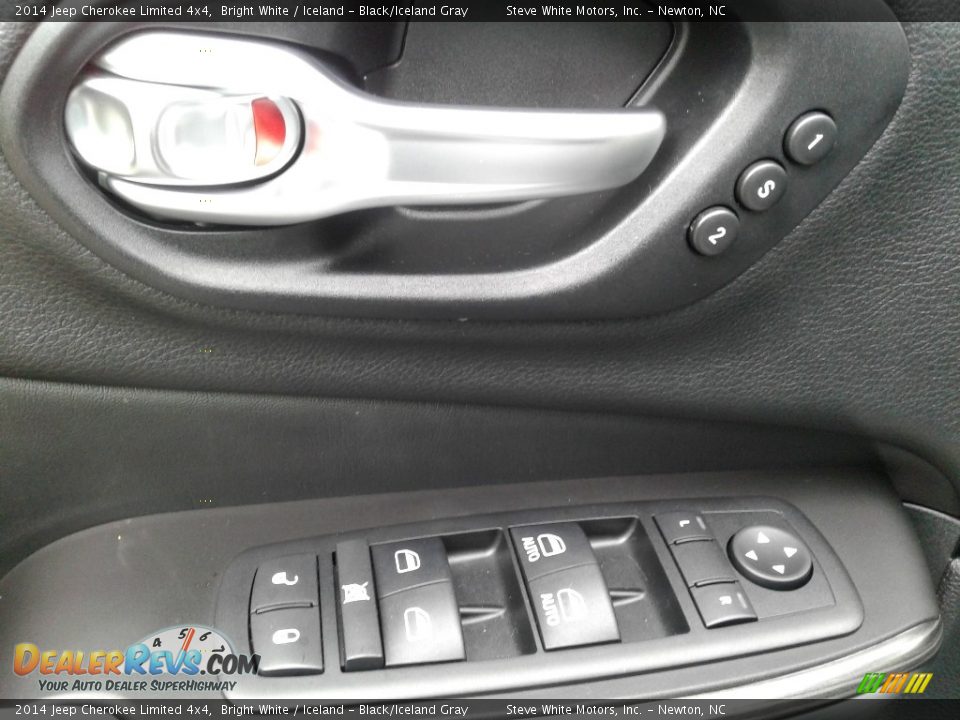 2014 Jeep Cherokee Limited 4x4 Bright White / Iceland - Black/Iceland Gray Photo #11