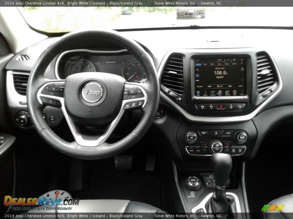 2014 Jeep Cherokee Limited 4x4 Bright White / Iceland - Black/Iceland Gray Photo #17