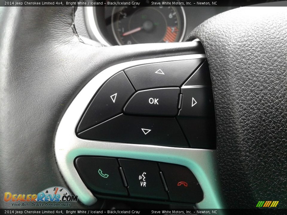 2014 Jeep Cherokee Limited 4x4 Bright White / Iceland - Black/Iceland Gray Photo #18
