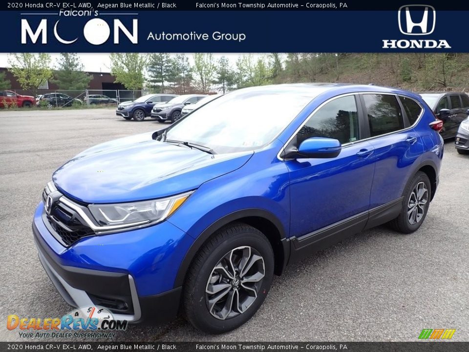 2020 Honda CR-V EX-L AWD Aegean Blue Metallic / Black Photo #1
