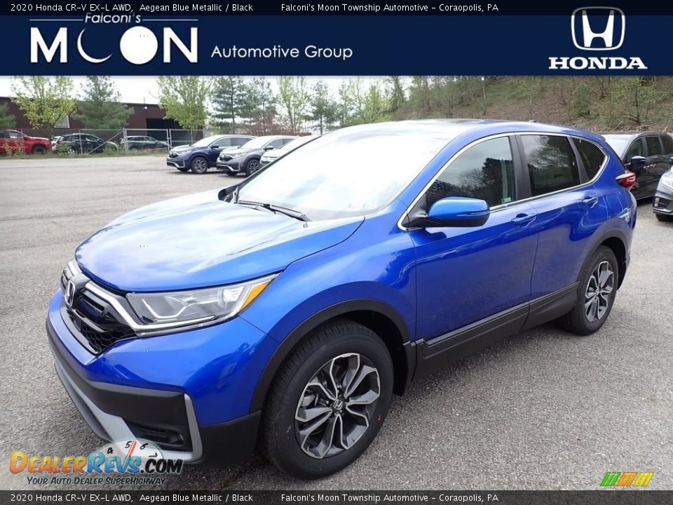 2020 Honda CR-V EX-L AWD Aegean Blue Metallic / Black Photo #1