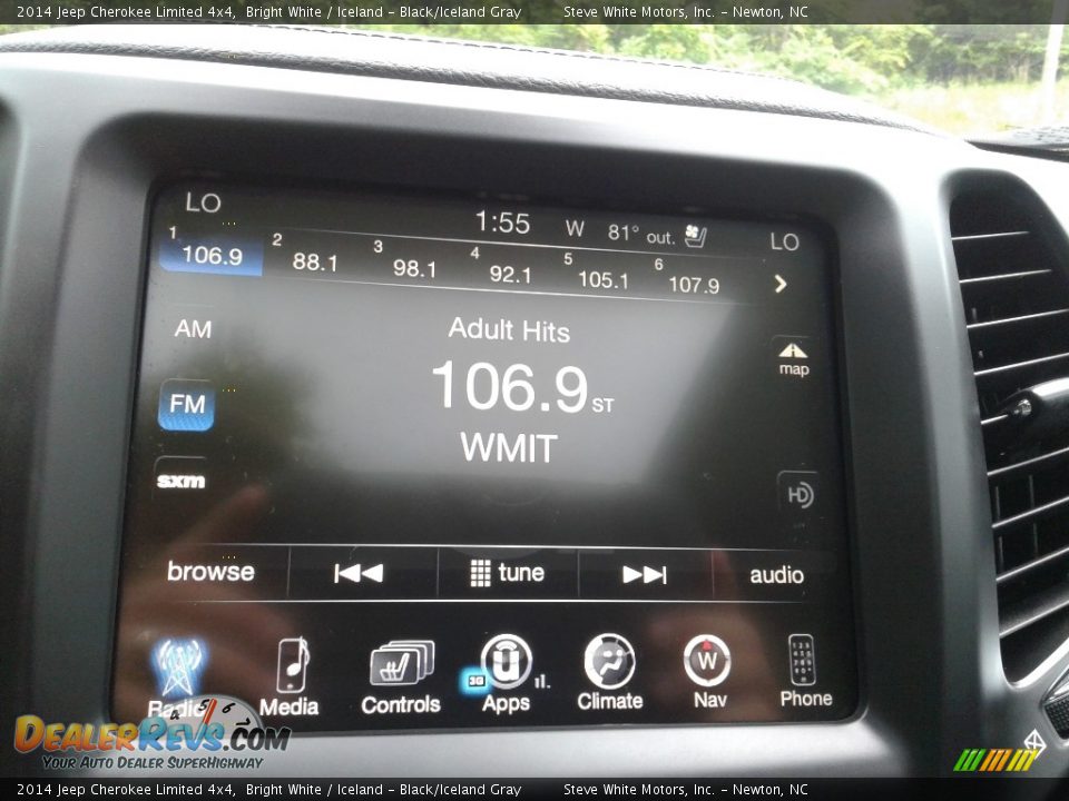 2014 Jeep Cherokee Limited 4x4 Bright White / Iceland - Black/Iceland Gray Photo #22