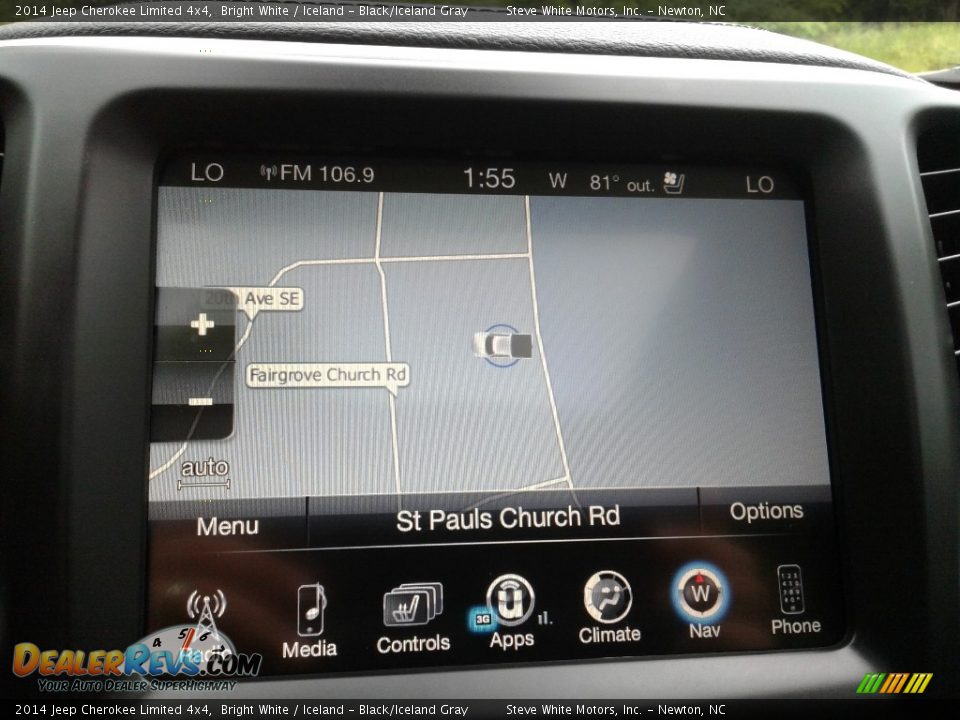 2014 Jeep Cherokee Limited 4x4 Bright White / Iceland - Black/Iceland Gray Photo #24