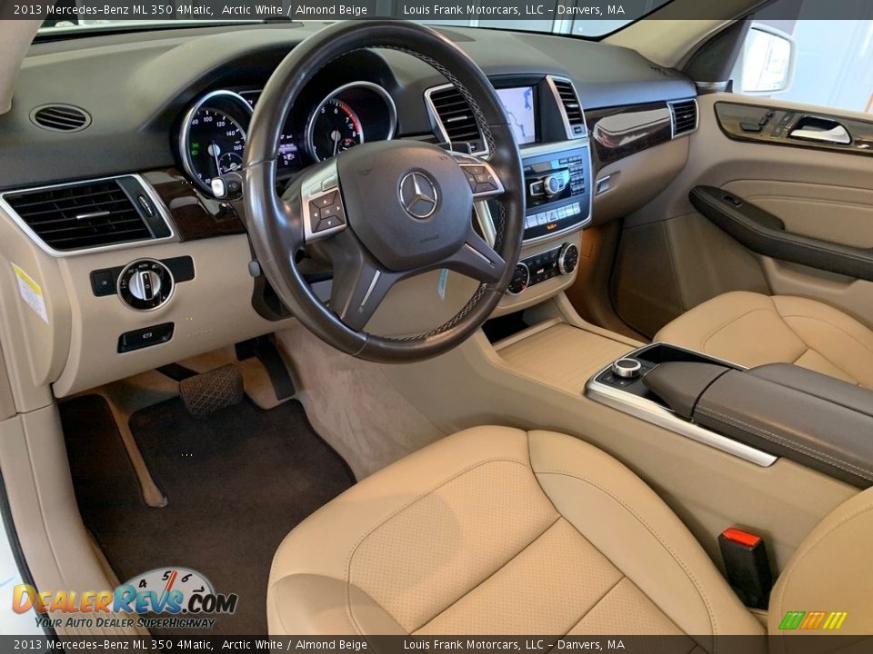 2013 Mercedes-Benz ML 350 4Matic Arctic White / Almond Beige Photo #10