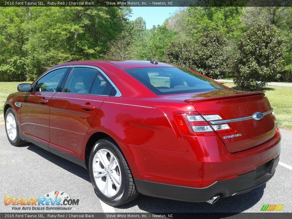 2016 Ford Taurus SEL Ruby Red / Charcoal Black Photo #8