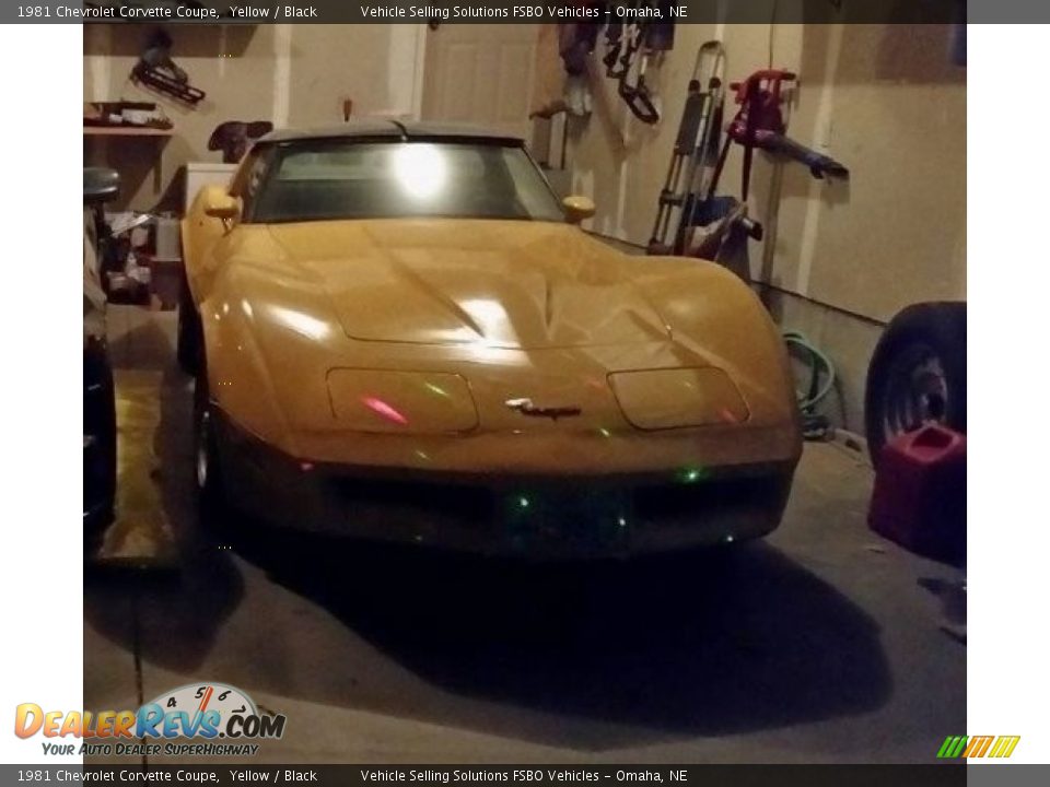 1981 Chevrolet Corvette Coupe Yellow / Black Photo #7