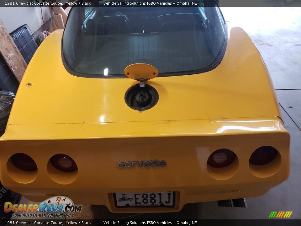 1981 Chevrolet Corvette Coupe Yellow / Black Photo #9