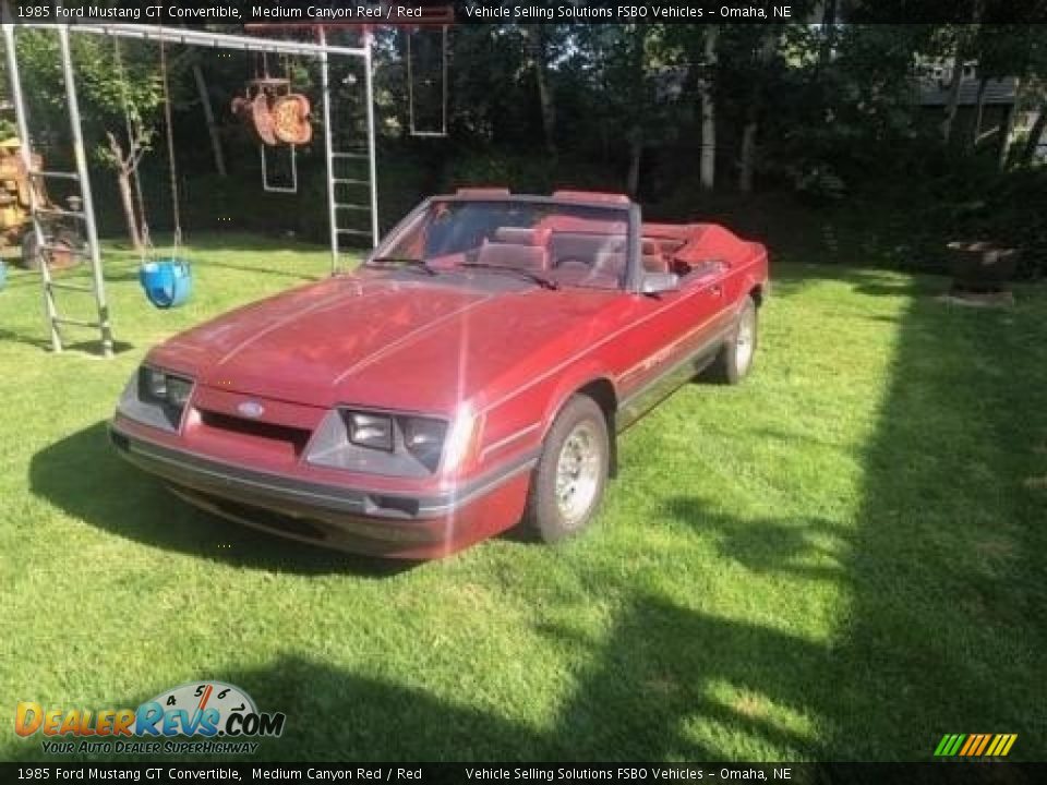 1985 Ford Mustang GT Convertible Medium Canyon Red / Red Photo #1