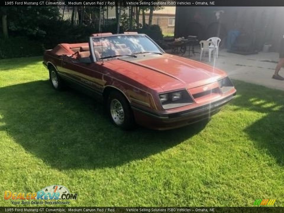 1985 Ford Mustang GT Convertible Medium Canyon Red / Red Photo #4