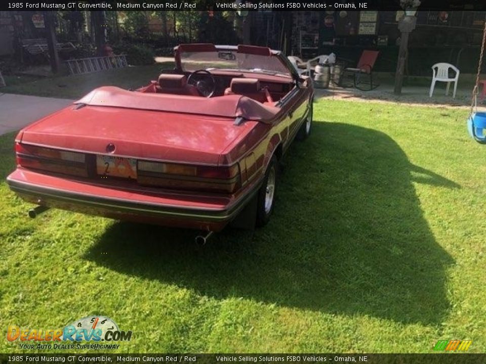 1985 Ford Mustang GT Convertible Medium Canyon Red / Red Photo #5