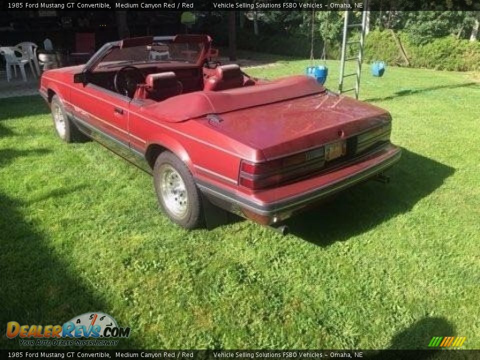 1985 Ford Mustang GT Convertible Medium Canyon Red / Red Photo #6