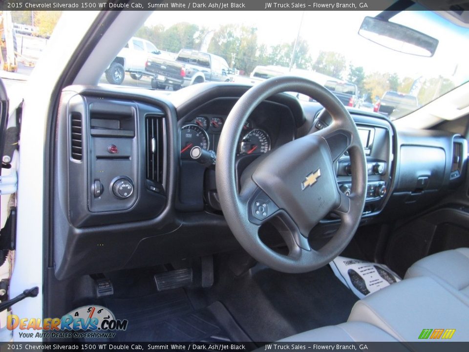 2015 Chevrolet Silverado 1500 WT Double Cab Summit White / Dark Ash/Jet Black Photo #19