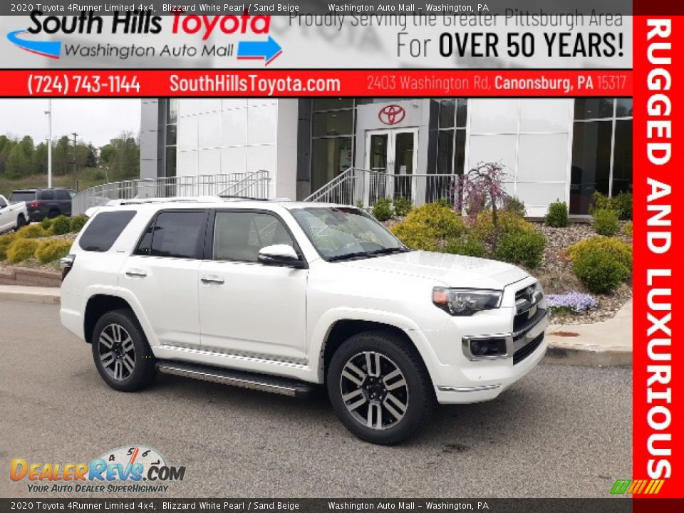 2020 Toyota 4Runner Limited 4x4 Blizzard White Pearl / Sand Beige Photo #1