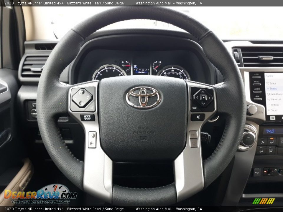 2020 Toyota 4Runner Limited 4x4 Blizzard White Pearl / Sand Beige Photo #4