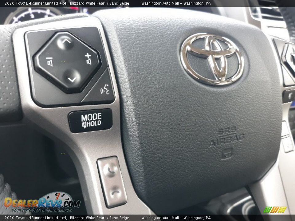 2020 Toyota 4Runner Limited 4x4 Blizzard White Pearl / Sand Beige Photo #6