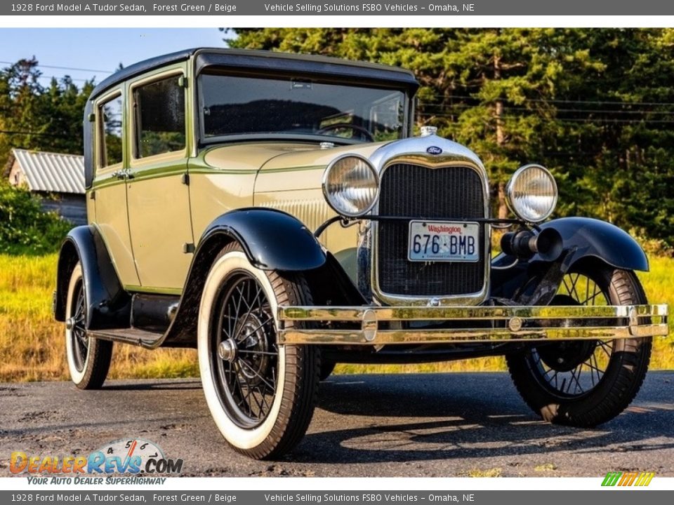 Front 3/4 View of 1928 Ford Model A Tudor Sedan Photo #1