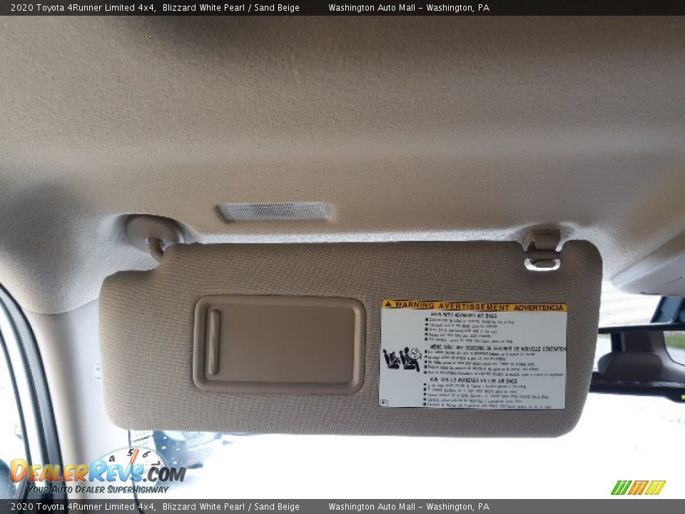 2020 Toyota 4Runner Limited 4x4 Blizzard White Pearl / Sand Beige Photo #23