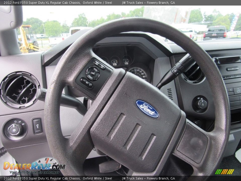 2012 Ford F350 Super Duty XL Regular Cab Chassis Steering Wheel Photo #21
