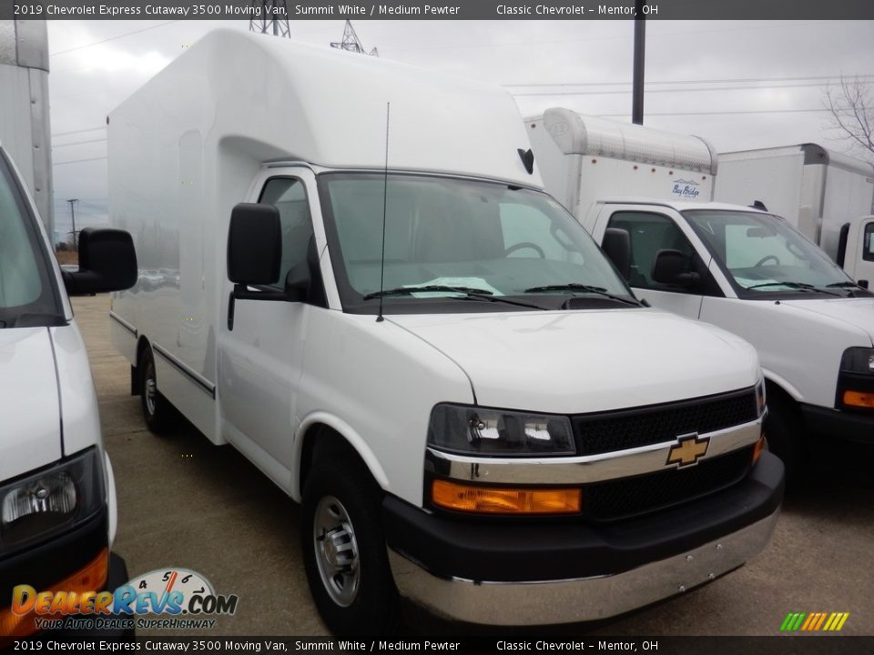 2019 Chevrolet Express Cutaway 3500 Moving Van Summit White / Medium Pewter Photo #3