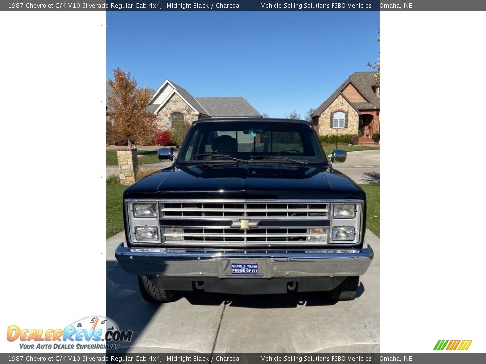 1987 Chevrolet C/K V10 Silverado Regular Cab 4x4 Midnight Black / Charcoal Photo #11