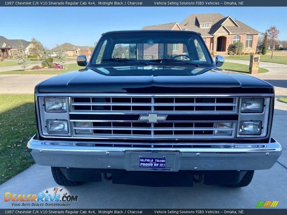 1987 Chevrolet C/K V10 Silverado Regular Cab 4x4 Midnight Black / Charcoal Photo #17