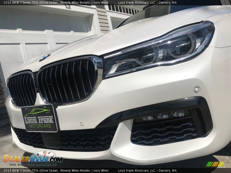 2016 BMW 7 Series 750i xDrive Sedan Mineral White Metallic / Ivory White Photo #20