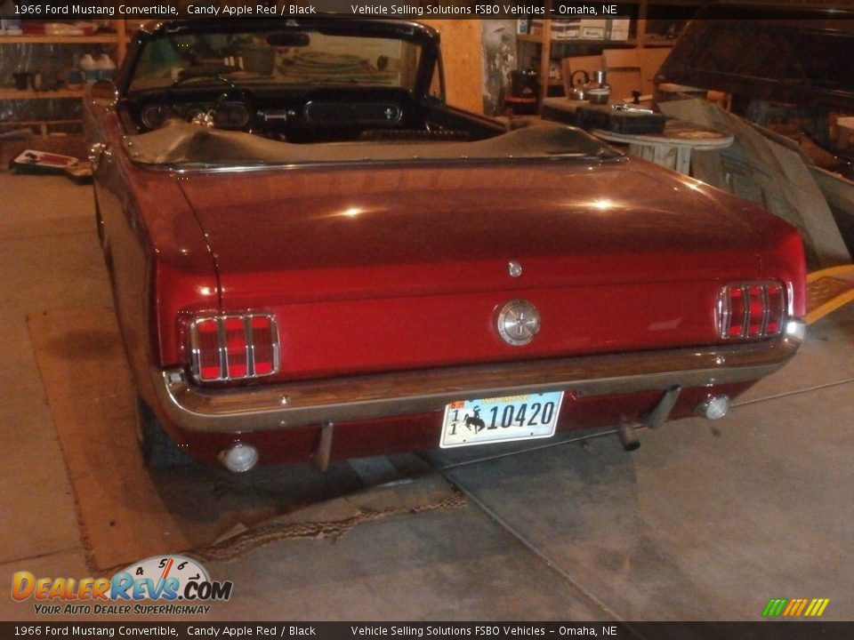 1966 Ford Mustang Convertible Candy Apple Red / Black Photo #10