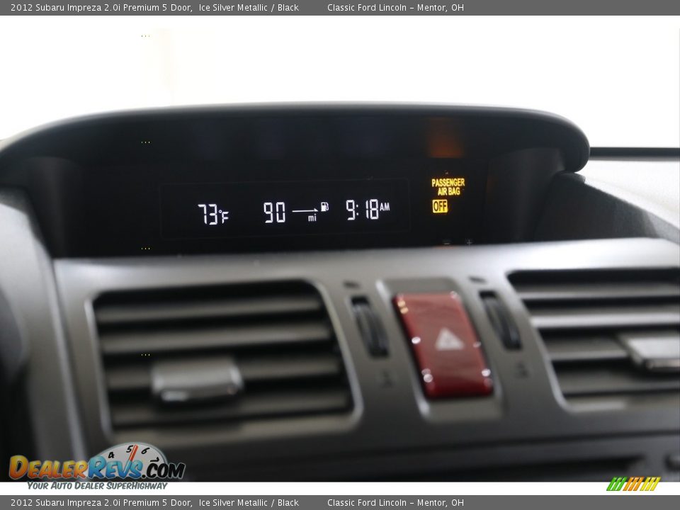 2012 Subaru Impreza 2.0i Premium 5 Door Ice Silver Metallic / Black Photo #9